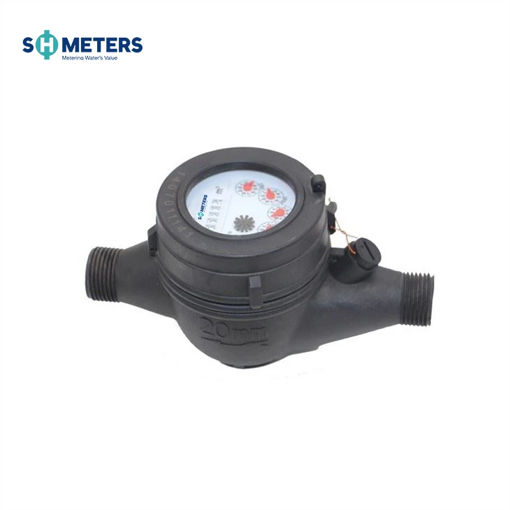 Pulse Water Meter With Reed Switch 1inch Multi Jet Plastic Water Meter